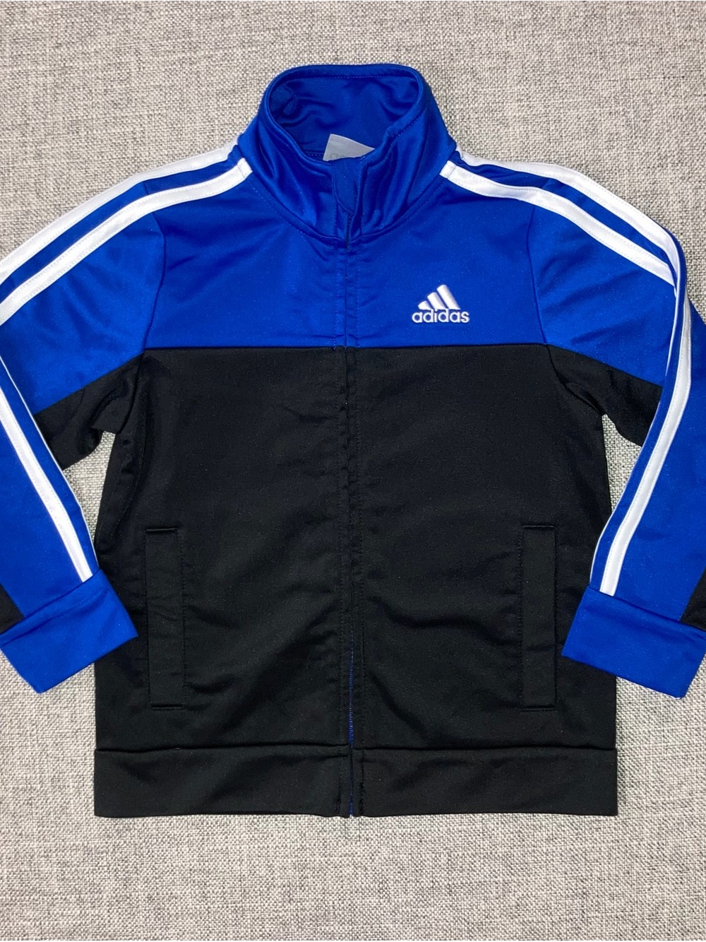 adidas Royal Blue and Black Zip-Up Track Jacket